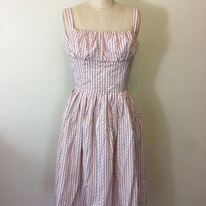 90s does 50s strawberry print handmade dress